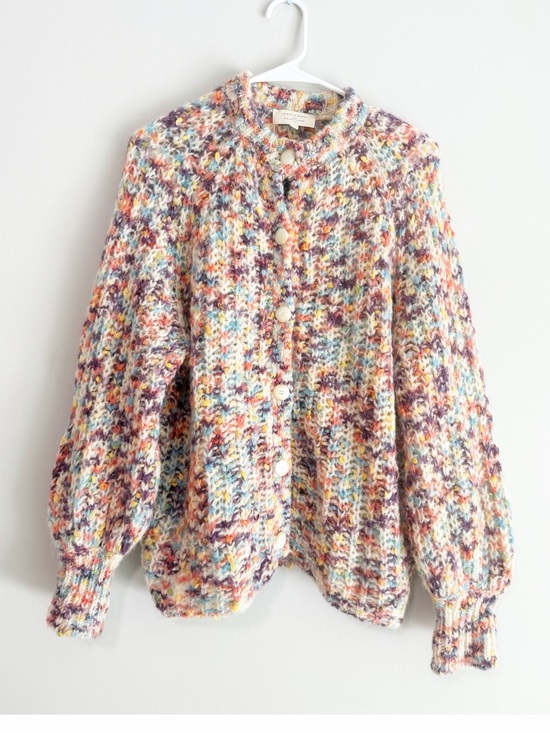 Sweaters - Sezane emile multicolored wool knit cardigan size small